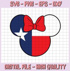 Minnie Texas flag Disney svg,Disney Mickey and Minnie svg,Disney Princess,Quotes files, svg file, Disney png file, Cricu