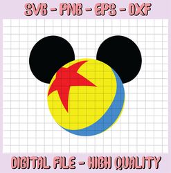 Pixar luxo ball with Mickey ears Disney svg, Disney Mickey and Minnie svg,Quotes files, svg file, Disney png file, Cricu