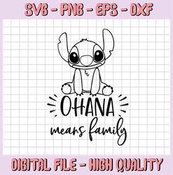 Ohana means family svg, Lilo and Stitch SVG, Stitch SVG, Lilo svg, Disney SVG, Stitch cut file, Disney cut file, DI323