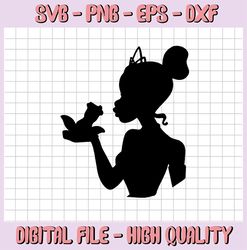 Tiana Head Silhouette, Disney svg, Disney Mickey and Minnie svg,Quotes files, svg file, Disney png file, Cricut, Silhoue