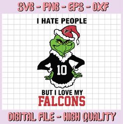 I Hate People But I Love My Falcons,Atlanta Falcons svg NFL Teams,NFL Teams Svg,NFL svg, Football Svg, Sport bundle Grin