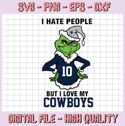 I Hate People But I Love My Cowboys,Dallas Cowboys svg NFL Teams, NFL Teams Svg, NFL svg, Football Svg, Sport bundle Gri