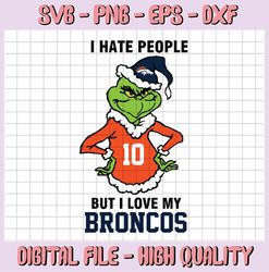 I Hate People But I Love My Broncos, Denver Broncos svg NFL Teams, NFL Teams Svg, NFL svg, Football Svg, Sport bundle Gr