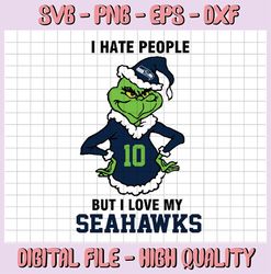I Hate People But I Love My Seahawks Svg Seattle-Seahawks N F L Teams Svg, N-F-L svg, Football Svg, Sport bundle, Gri-nc