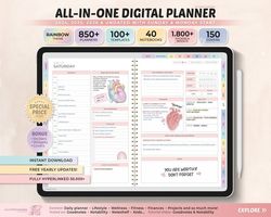 All-in-One Digital Planner 2024, 2025, 2026