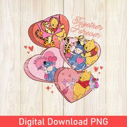 Happy Valentine's Day PNG, Winnie The Pooh Valentine, Pooh And Friend, Cute Valentine Gift, Magical Valentines Day PNG