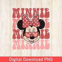 Disney Minnie Valentines Kid PNG, Minnie PNG, Party Valentines Day, Retro Valentines, Xoxo Minnie Lover, Disney Love PNG
