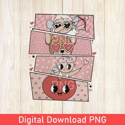 Funny Valentines Day PNG, Retro Valentines PNG, Valentines, Cute Valentines PNG, Retro Valentines Characters PNG, Trendy