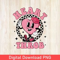 Funny Heart Throb PNG, Retro Valentine PNG, Kids Valentine PNG, Mini Valentine PNG, Groovy Valentine PNG, Trendy XOXO