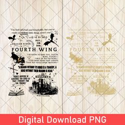 Retro Fourth Wing PNG OFFICIALLY LICENSED, Basgiath War College PNG, Iron Flame, Fantasy reader, Bookish Merch, Rebecca