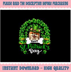 PNG ONLY Happy St. Patrick's Day Pomeranian Png, Shamrocks Dog Rainbow Lover Png, Digital Download