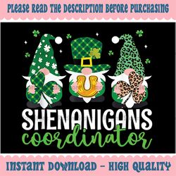 Shenanigans Coordinator St Patricks Day Gnomes Green Proud Png, Happy Patrick's Day Funny