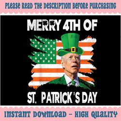 Merry 4th Of St Patrick's Day Funny Joe Biden Leprechaun Hat Png, Happy Patrick's Day Funny