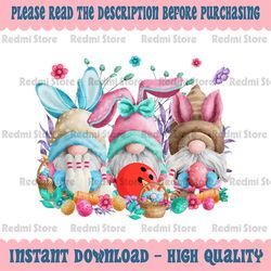 Happy Easter Eggs Bunny Png, Gnomes Bowling Lover Easter Png, Easter Bunny Gnomes PNG Easter Gnome Bunny Eggs Basket Sub
