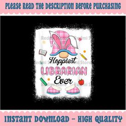 Funny Hoppiest Librarian Ever Plaid Gnome Png, Bunny Easter Day Png, Kids Easter Png, Easter Bunny Rabbit Png