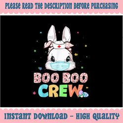 Boo Boo Crew Png, Bunny Nurse Easter Rabbit Face Mask Png, Nurses RN Png, Easter Day Png, Easter Family Matching Png, Eg