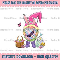 Funny Gnome Holding Easter Eggs Png, Healthcare Worker Bunny Png, Easter png, Healthcare Worker, Easter bunny sublimatio