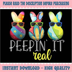 Happy Easter Bunny Egg Hunt Funny Easter Day Peepin' It Real Png, Peepin It Real Png, Bunny Easter Day Png, Digital Down