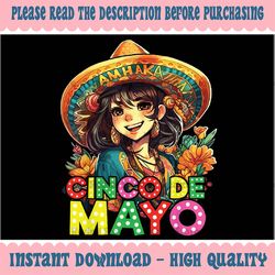 Cinco De Mayo Girl Mexi-can Fiesta 5 De Mayo Anime Png, Cinco de Mayo Png, Girl Mexi-can Png, Mothers Day png, Digital d