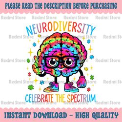 PNG ONLY Neurodiversity Brain Autism Awareness Asd Ahdh Png, Autism Awareness Png, Digital Download
