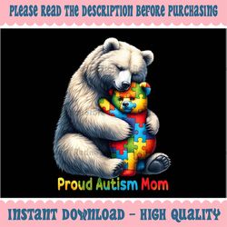 PNG ONLY You'll Never Walk-Alone Autism Png, Proud Autism Mom Bear Support Png, Autism Awareness Png, Digital Download