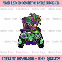 PNG ONLY Video Game Controller Mardi Gras Png, Mardi Gras Gamers Boy Png, Mardi Gras Png, Digital Download