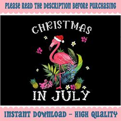 Christmas In July Summer For Women Pink Flamingo Png, Christmas In July, Flamingo Pink Png, Digital Download