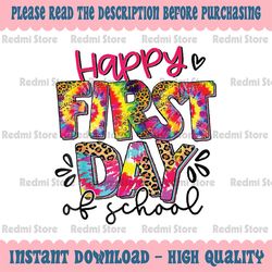 Happy First Day Of School Leopard Png, Teacher Love Inspire Png, Teacher Appreciation, Back To School Png, Digital Downl