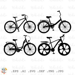 Bike Svg, Bike Silhouette, Bike Cricut file, Bike Stencil Templates Dxf, Bicycle Clipart Png, Bicycle Svg Crirut
