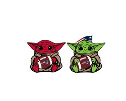 Baby Yoda with New England Patriots NFL Png, Baby Yoda NFL png, NFL png