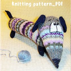 Knitting pattern Dog Dachshund for beginners