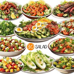 Salad PNG | Vegetable Clip art Seafood Quinoa Grilled Shrimp Steak Caesar Cajun Chicken Rucola Smoked Salmon Tomato