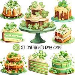 St. Patrick's Day Cake PNG | Clover clip art three leaf four lucky dessert cup cake tray chiffon chocolate round flower