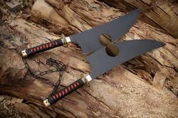 Double Anime Sword, Anime Cosplay, Handmade Anime Training Sword, Real Japanese Samurai Sword, High-carbon steel Full Ta