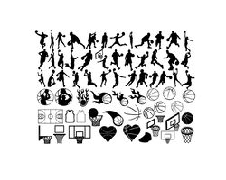 BASKETBALL SVG Bundle, BASKETBALL Clipart, Basketball Svg Cut files for Cricut, Basketball Silhouette Svg