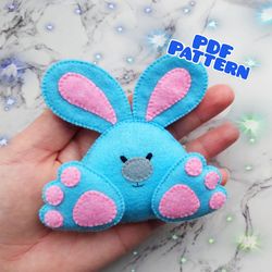 Felt easter bunny pattern Easter bunny doll Rabbit pattern Easter gifts Easter decorations Easter basket Felt pattern