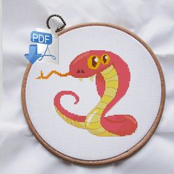 Snake cross stitch pattern Cross stitch pattern PDF