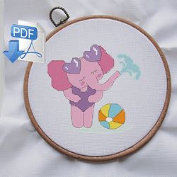 Elephant cross stitch pattern Animals cross stitch Cross stitch pattern Instant PDF Download