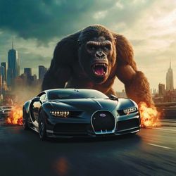 Bugatti Chiron | King Kong | Bugatti Poster | Bugatti Prints | Digital Art | Home Decor | Wall Art
