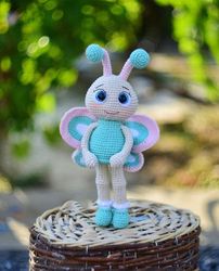 Elina the Butterfly - Crochet butterfly pattern - amigurumi butterfly pattern - crocheted butterflies - PDF crochet patt