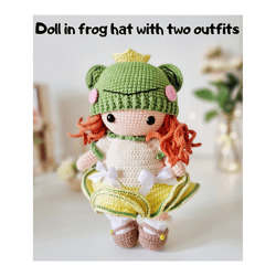 Doll in frog hat