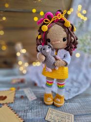 Crochet pattern for Eva the doll amigurumi English PDF file