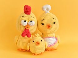 Chicken Family, Amigurumi Crochet Pattern
