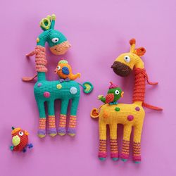 Tiki & Chirpy-The Giraffe and Little Bird Crochet Pattern, Crochet (Crochet Doll Pattern/Amigurumi Pattern