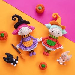 Halloween Witch - Crochet Pattern, Crochet (Crochet Doll Pattern/Amigurumi Pattern for Baby gift)