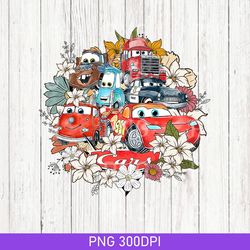 Floral Disney Pixar Cars PNG, Tow Mater PNG, Disney Cars PNG, Cars Movie PNG, Disney Cars Land PNG, Cars Birthday Gifts
