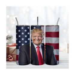 Trump Face 2024 20oz Skinny Tumbler Sublimation Designs