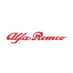Text Alfa Romeo Embroidery Download File Logo Car Download Png