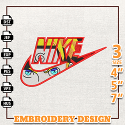 Nike Naruto Embroidery Design, Anime Embroidery Design Naruto