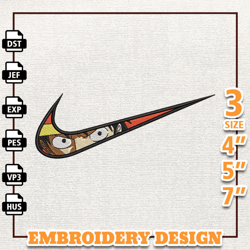 Nike One Piece Anime Embroidery Design, Anime Embroidery Design